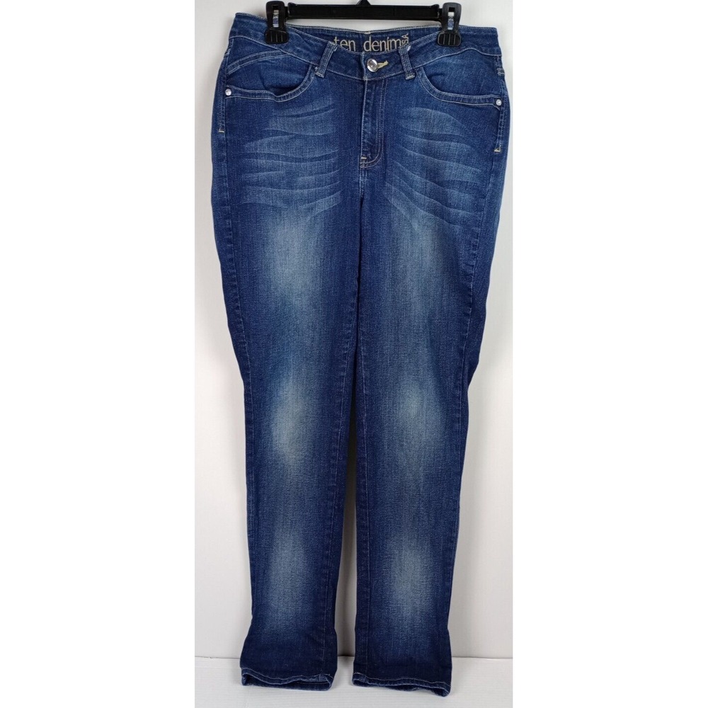 Ten Denim USA Women's Size 14 Dark Blue Stretch Jeans